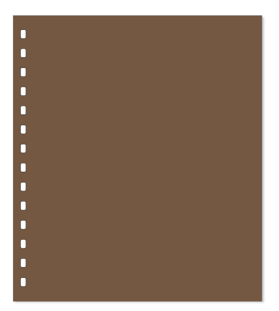 Illustration representing a brown album page on a white background