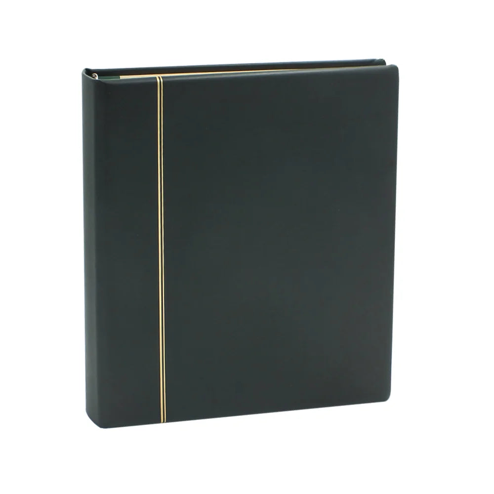 Green collector album with a gold embossing on a white background