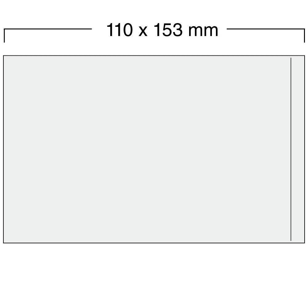 Illustration representing a sleeve with the dimensions on a white background