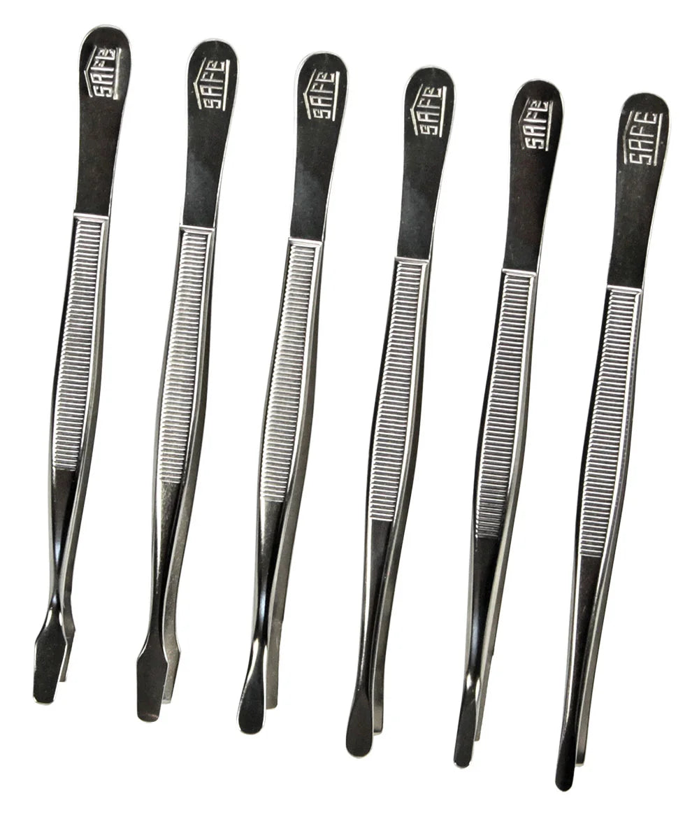 Premium Stamp Tongs / Tweezers (Silver - 4-3/4")