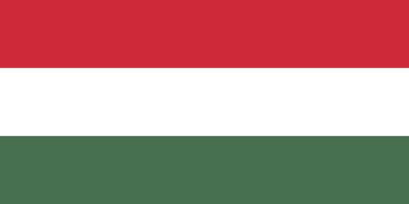 Hungary flag: three horizontal stripes in red, white, and green