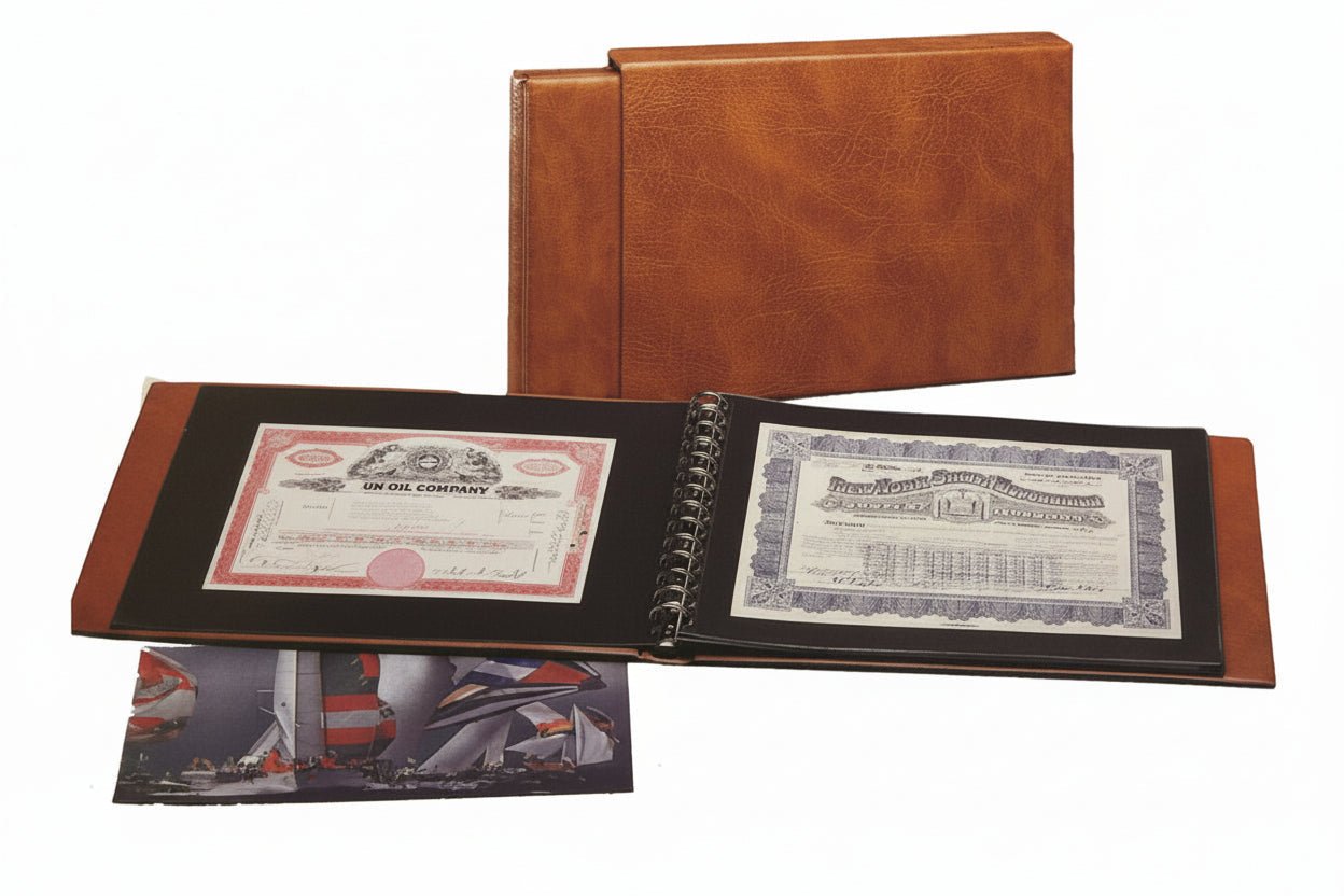 Stock & Bond Certificate Albums & Archival Storage