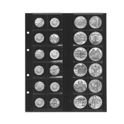 Compact 4-Ring Coin & Currency Refill Pages