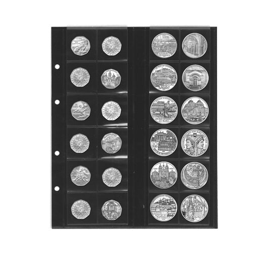 Compact 4-Ring Coin & Currency Refill Pages