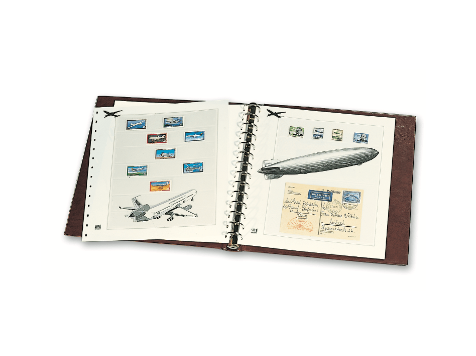 SAEF Dual Blank Pages shown with a collector's custom design