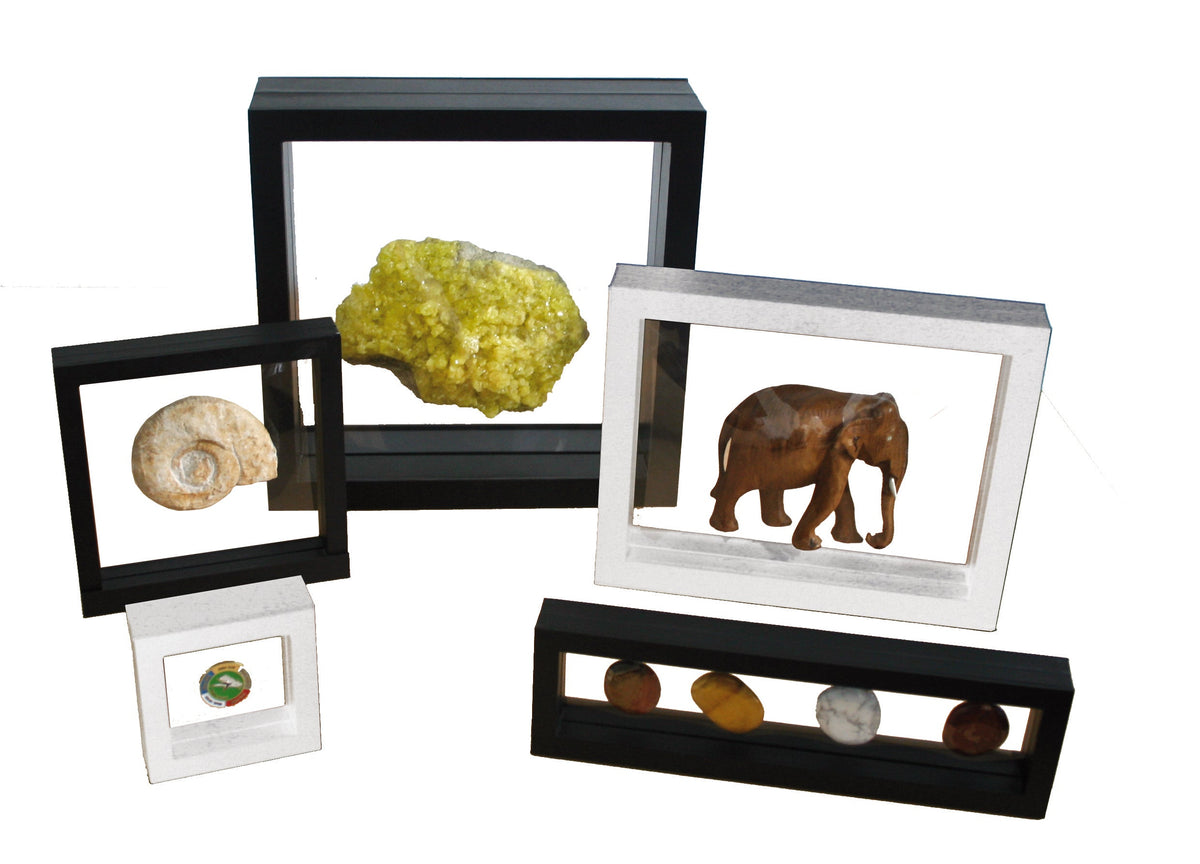 Floating Frames & Floating Display Capsules for Collectibles