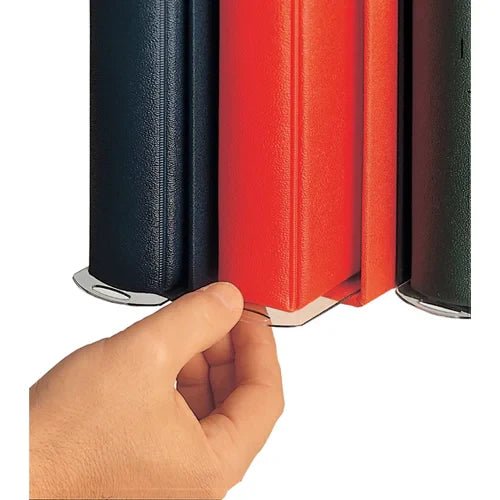 Hand using the album / slipcase sliding track to access the album with ease