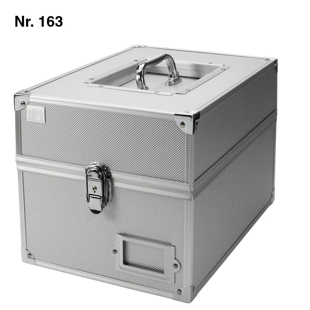Aluminum case with carrying handle and latch/lock