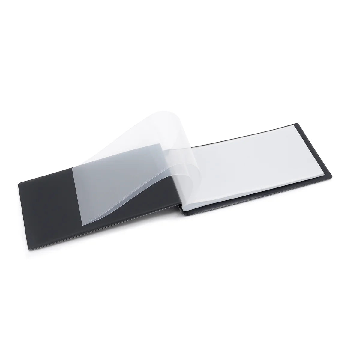 An open SAFE Pocket Currency Wallet & Travel Album for Banknotes (empty) on a white background