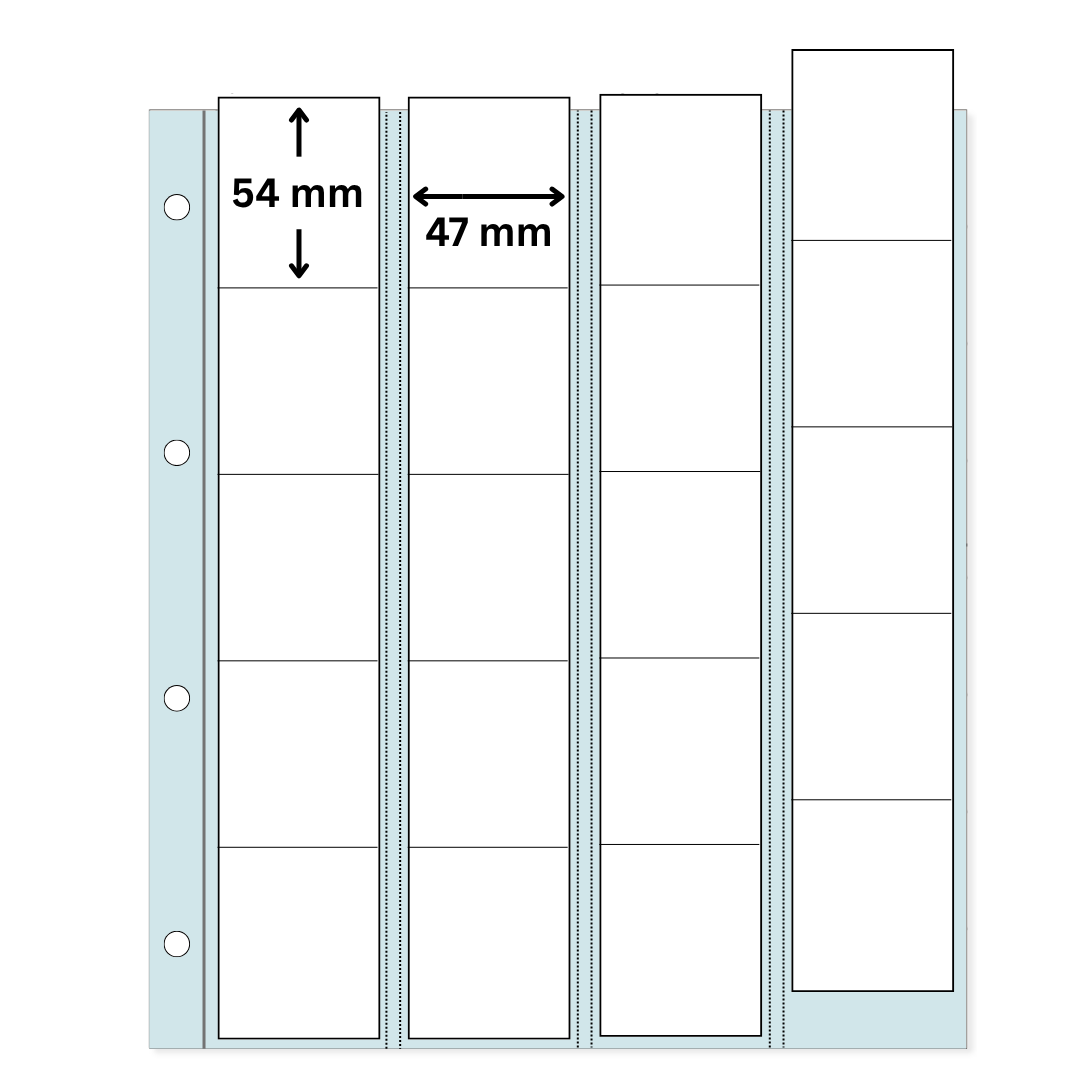 Collecto System: 20-Pocket Page with Slides for Casino Chips (Pack of 3)