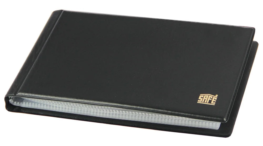 Black pocket album with ' SAFE ' branding on a white background