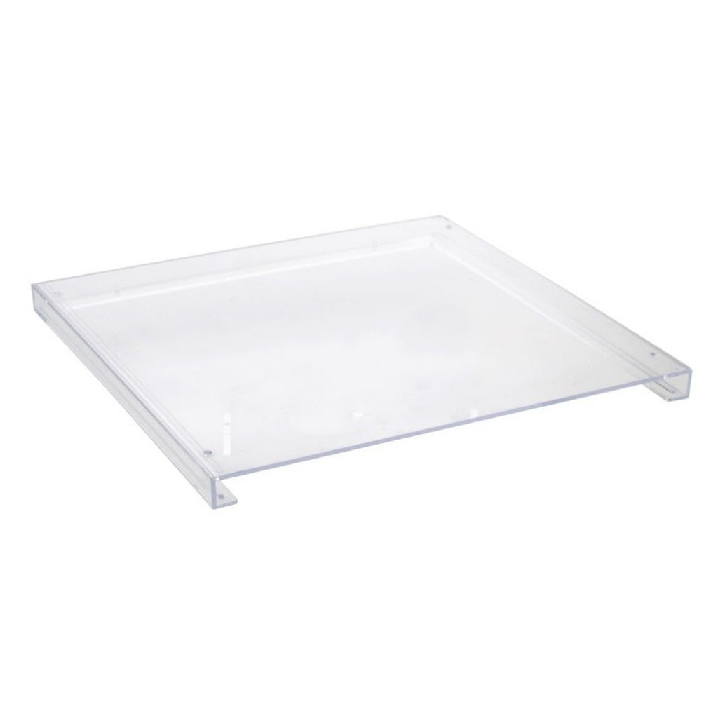 Acrylic drawer casing for coin drawers on a white background