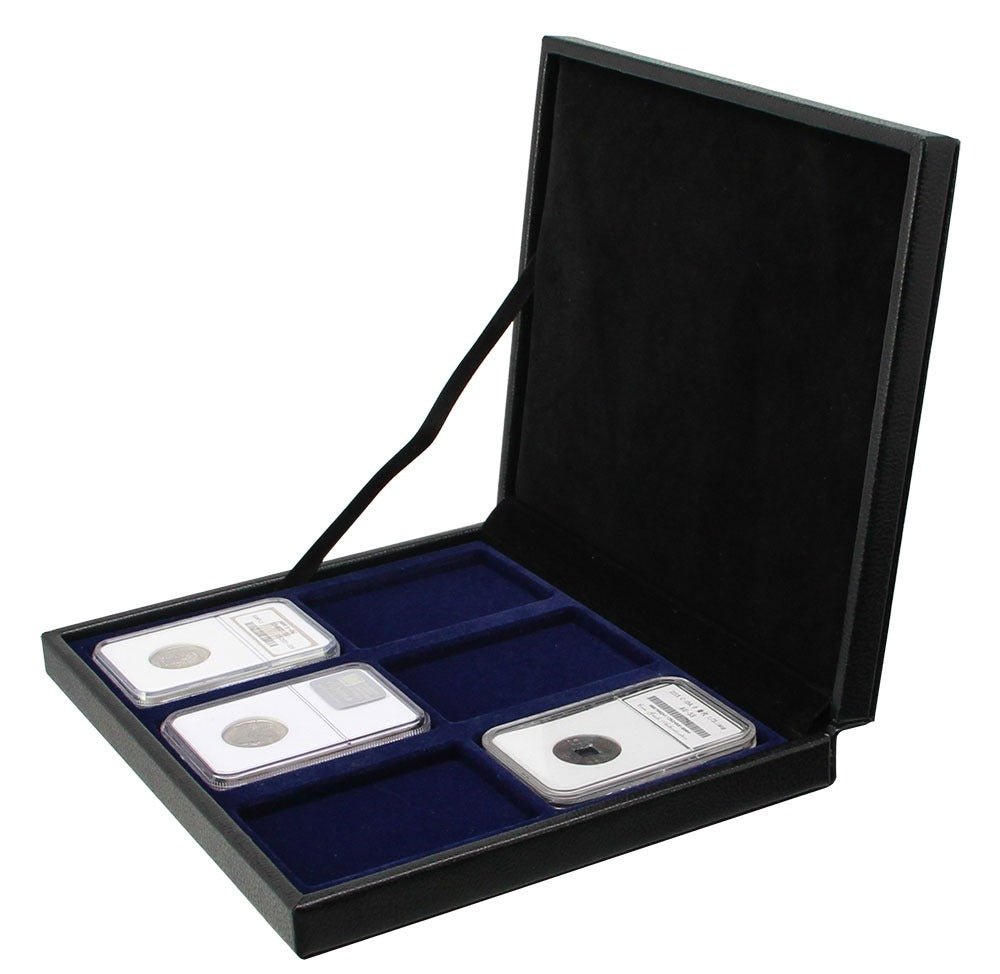 Leather coin presentation case