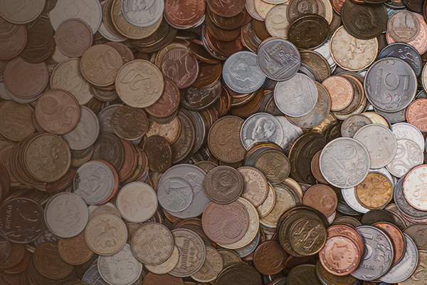 Collection of coins (in different foreign currencies)
