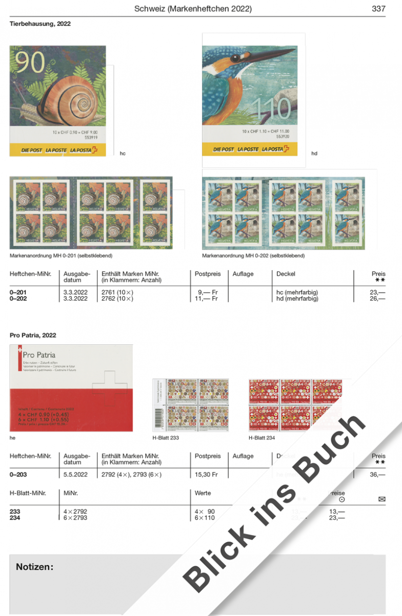 Page from a Michel stamp catalog featuring stamps of Schweiz with text and numbers.