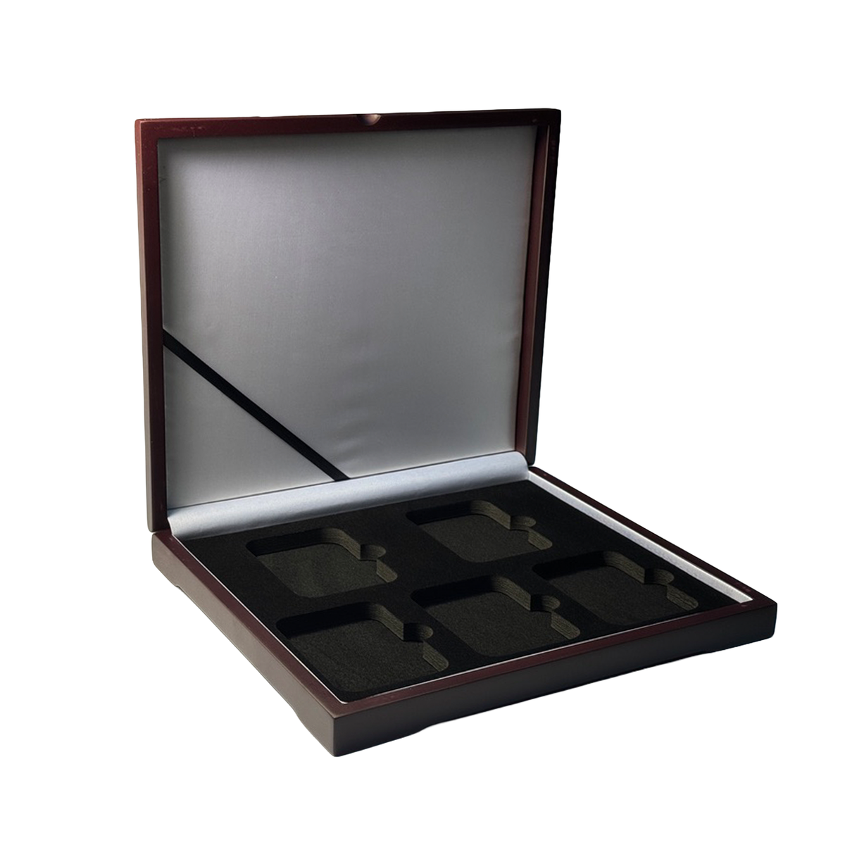 Wood Coin Slab Presentation Case - Holds 5 Certified Coin Slabs (PCGS, NGC, etc.)