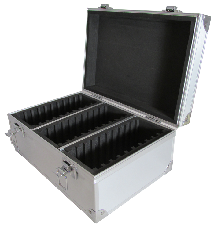 Estuche de Aluminio para losas de Monedas - Contiene 30, 50 o 100 losas de monedas certificadas (PCGS, NGC, etc.)