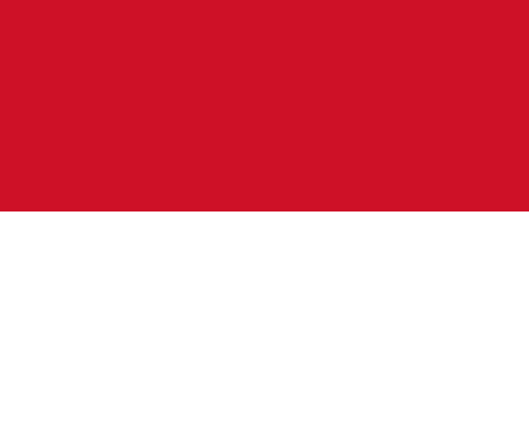 Monaco Flag: rectangle split equally of red & white