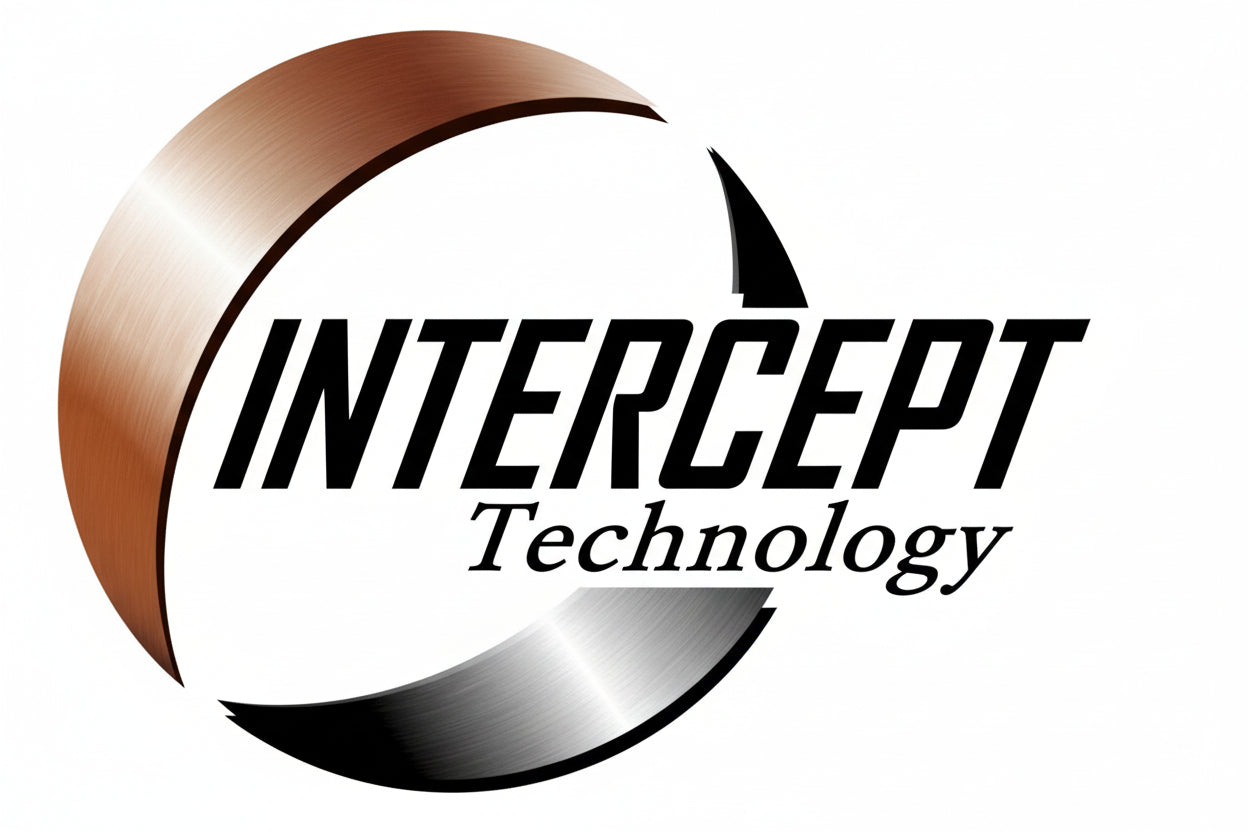 Intercept Technology logo with a brown and white design