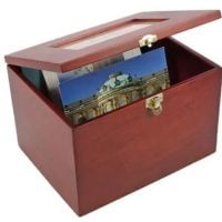 5870 wood postcard case