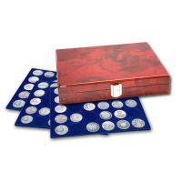 "Premium" Wood Coin Case for Silver Eagles in Capsules