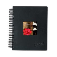 Leather Spiral Photo Album "Exquisite"-Black