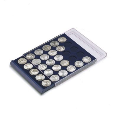Stackable Coin Storage Drawer for Morgan Dollars in Capsules w/12 Compartments (1-3/4")