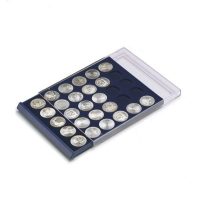 Stackable Coin Storage Drawer for Half Dollars in Capsules w/20 Round Compartments (1-7/16")
