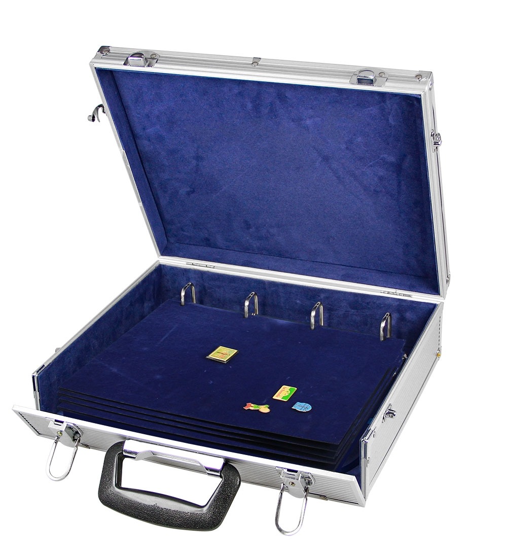 Aluminum Travel Briefcase for Pins SAFE Collecting Supplies