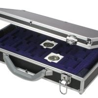 Coin Holder Case Aluminum w/Black Shockproof For 2"x2" Flips