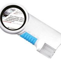 LED Lighted Handheld 8x Magnifier w Large Lens