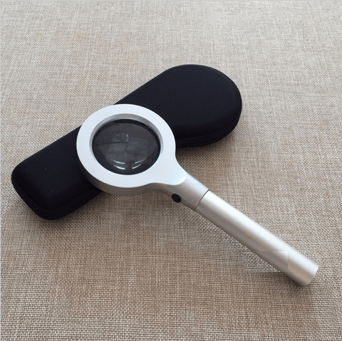 LED Lighted 5x Large Lens Magnifier-Diecast Metal LED Lighted 5x Large Lens Magnifier-Diecast Metal