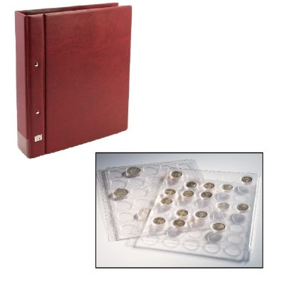 Coin Album in Wine Red for Silver Eagles in Capsules