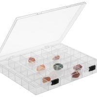 Rock Collection Box with 36 Compartments