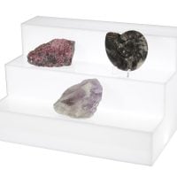 Lighted Mineral Display Steps