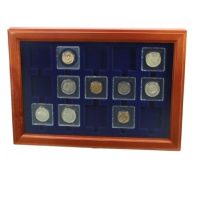 Coin Holder Case-Glass Display for 2x2 Coin Flips