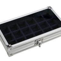 Mini Aluminum Showcase for Cufflinks-18 pairs