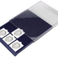 Stackable Coin Storage Drawer for 2x2" Flips and Square Capsules w/12 Compartments