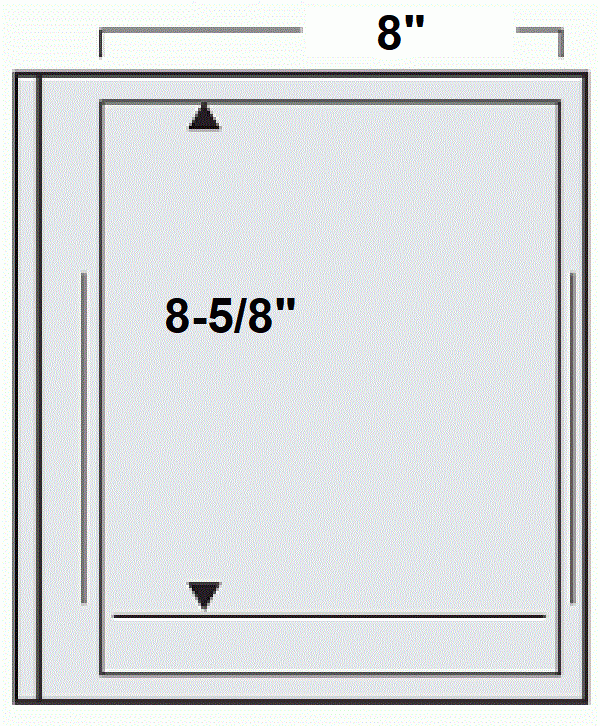 Stamp Album Pages-Dual Blank Page 1 Pocket Per 5 for Mint Sheets Stamp Album Pages-Dual Blank Page 1 Pocket Per 5 for Mint Sheets
