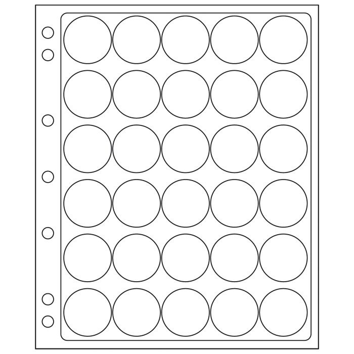 Page Setup for Half Dollars in Capsules