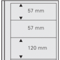 Stamp Album Pages-Dual Blank Page 3 Pocket Combination Per 5