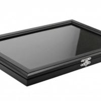 Pin Display Case - Matte Black Glass Top Pin Display Case - Matte Black Glass Top