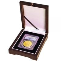 Single Slab Wood Display Box - Mahagony