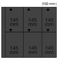 Black Double Sided Vertical Postcard Pages Package of 5