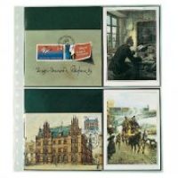 Postcard Page Per 5 Double Sided Tan-4 Pocket Postcard Page Per 5 Double Sided Tan-4 Pocket