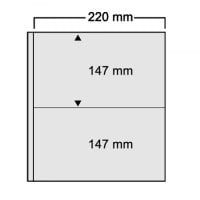Stamp Album Pages-Collecto Black Stock Page for Covers Per 5 - 2 Pockets