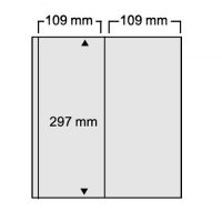 Stamp Album Pages-Collecto Black Stock Page Per 5 - 2 Vertical Pockets for #10 Covers