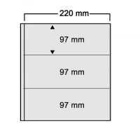 Stamp Album Pages-Collecto Black Stock Page Per 5 - 3 Pockets