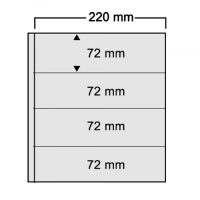 Stamp Album Pages-Collecto Black Stock Page Per 5 - 4 Pocket