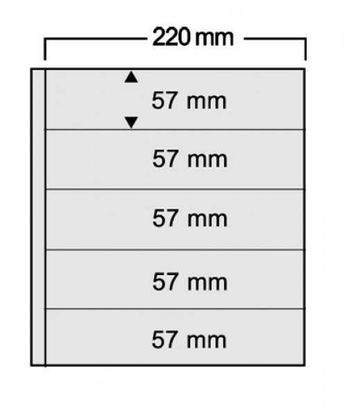 Stamp Album Pages-Collecto Black Stock Page Per 5 - 5 Strips Stamp Album Pages-Collecto Black Stock Page Per 5 - 5 Strips